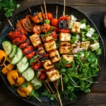Barbecue végétarien – 7 idées puissantes pour un festin savoureux 2 assiette barbecue végétarien servi