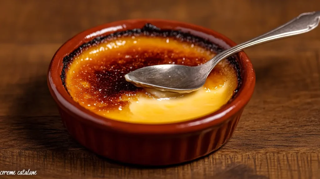 La crème catalane traditionnelle avec croûte caramélisée