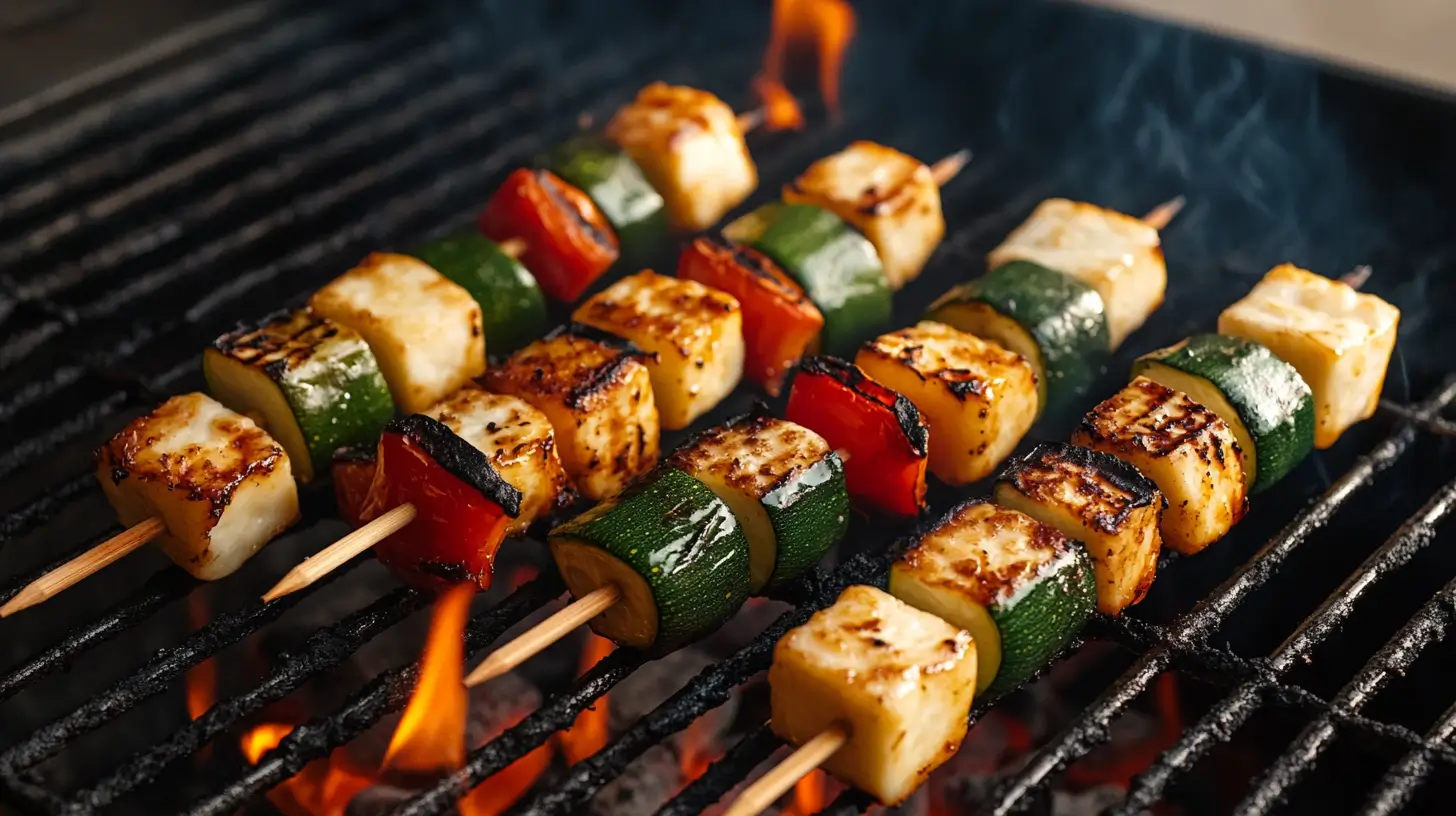 cuisson-brochettes-vegetariennes cuisson brochettes végétariennes barbecue