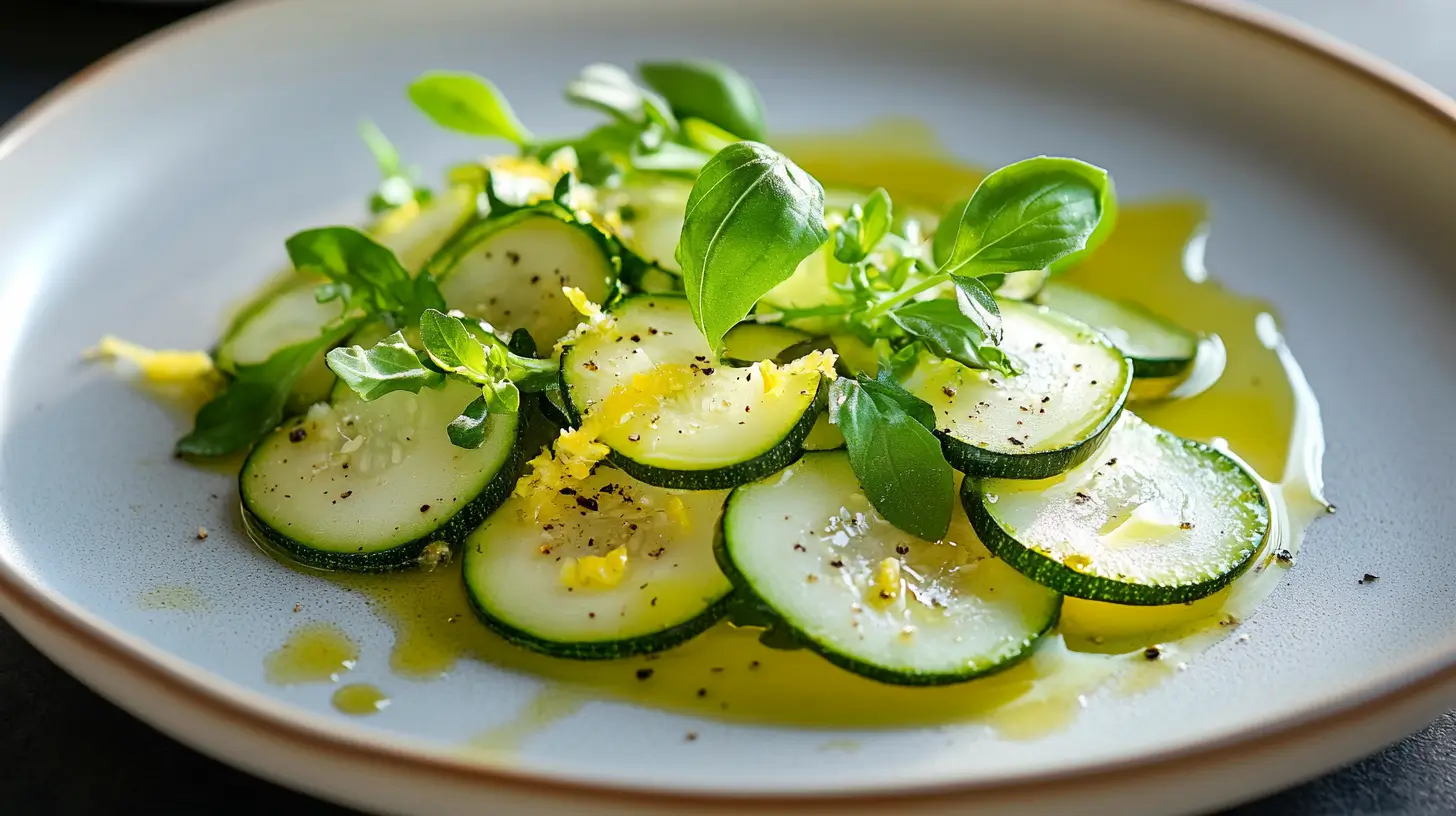 entree-carpaccio-courgette carpaccio courgette entrée végétarienne été