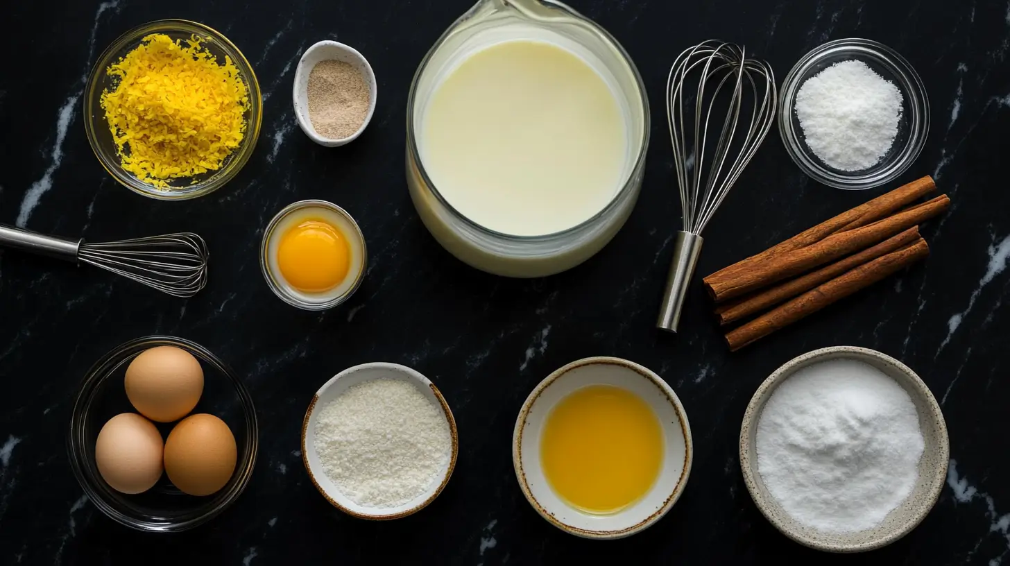 ingredients-creme-catalane Ingrédients de la crème catalane