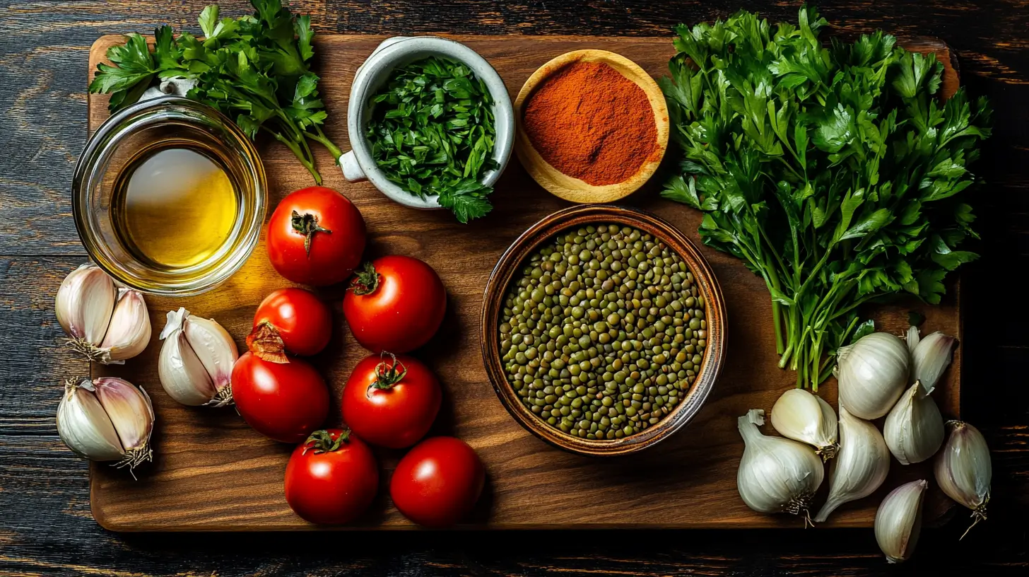 ingrédients pour lentilles marocaine