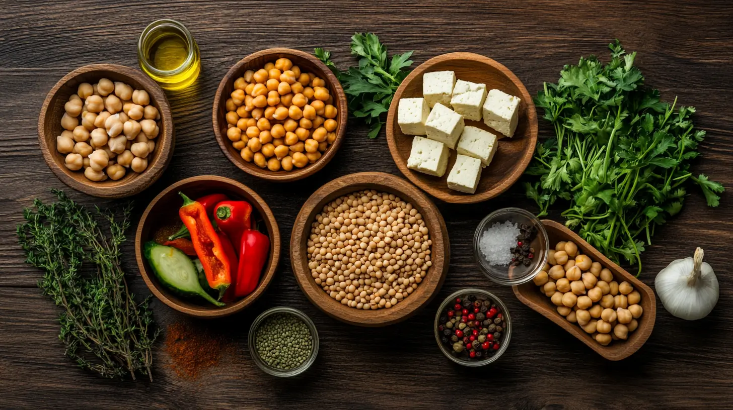 ingredients-repas-sans-viande alternatives à la viande