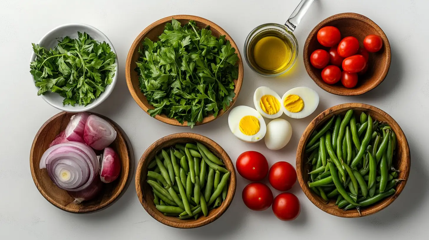 ingredients-salade-haricots-verts ingrédients salade haricots verts