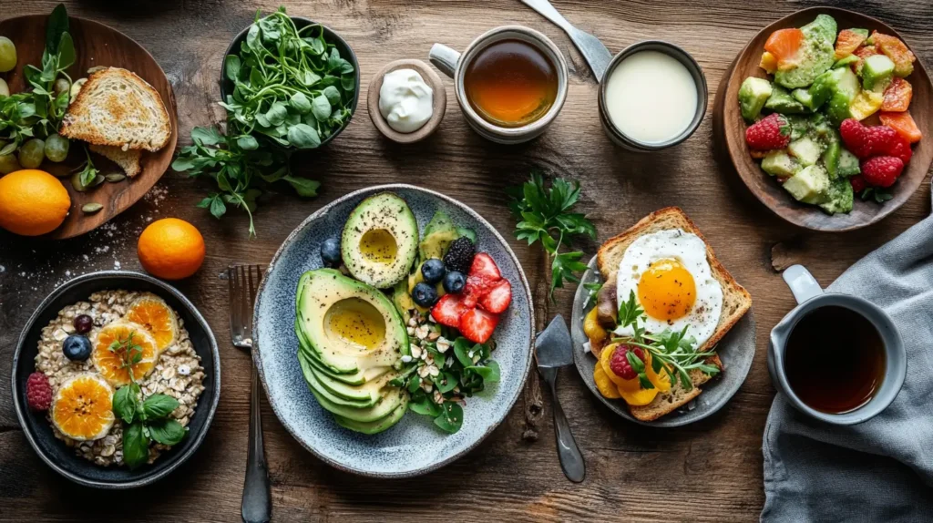 petit déjeuner végétarien complet