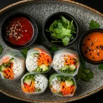 Rouleau de printemps végétarien : Recette fraîche 100% végétale 2 rouleau de printemps végétarien
