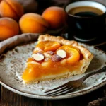 Tarte abricot poudre amande marmiton – 5 astuces pour la réussir 2 Part de tarte abricot poudre amande marmiton servie à table