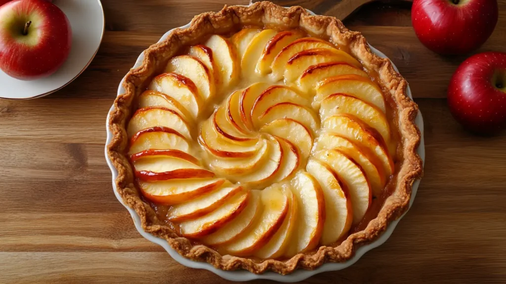 Tarte aux pommes maison rustique