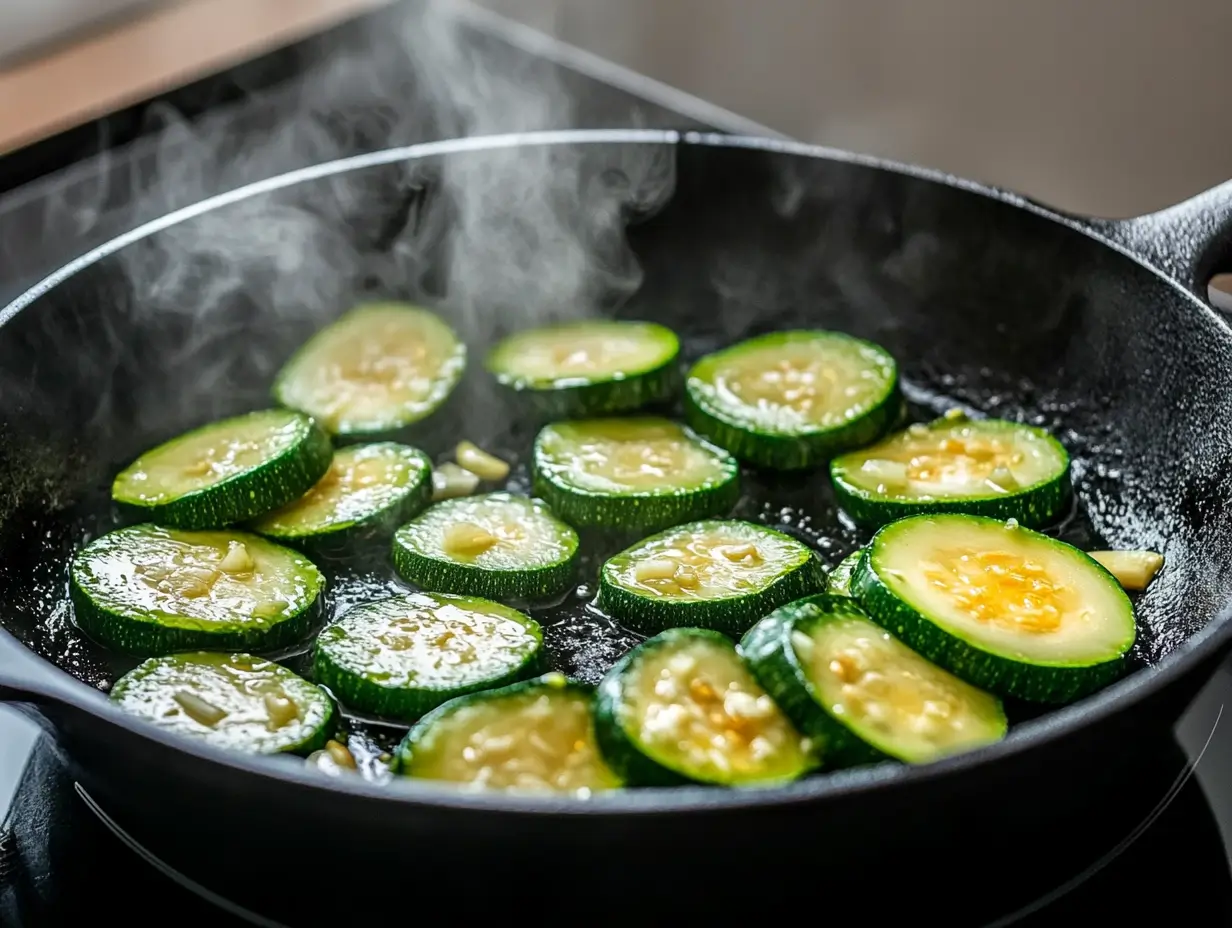 précuisson des courgettes pour gratin sans crème