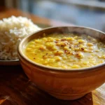 Recettes indienne végétarienne : 8 idées savoureuses et faciles à tester 2 Dahl de lentilles végétarien avec riz basmati