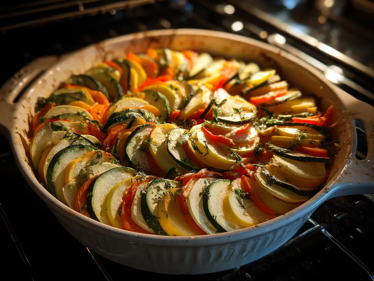 Étapes d’assemblage du gratin courgette carotte