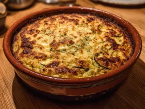 gratin de courgettes au parmesan doré à la sortie du four