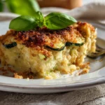 Gratin de courgettes sans œufs : 5 astuces révélatrices 2 part de gratin de courgettes sans œufs servie