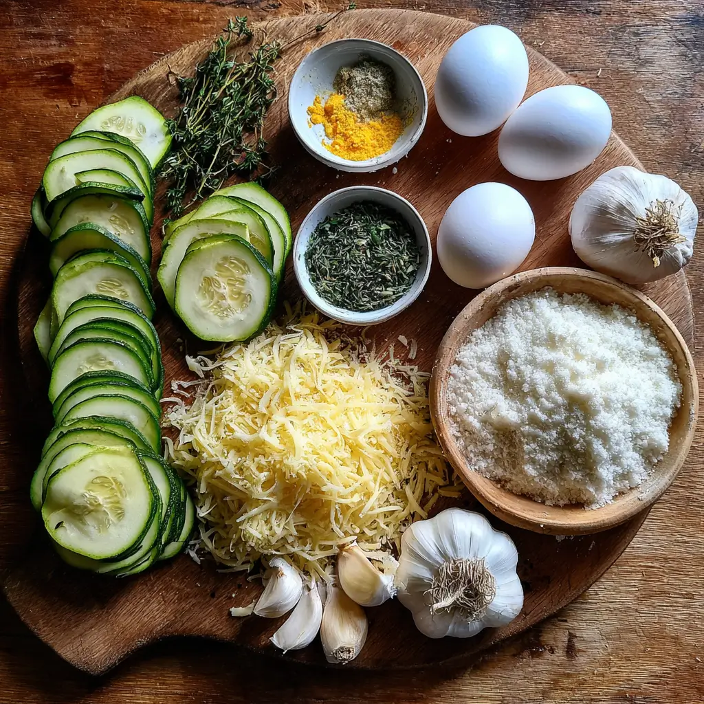ingredients-gratin-courgettes-parmesan ingrédients pour gratin de courgettes au parmesan