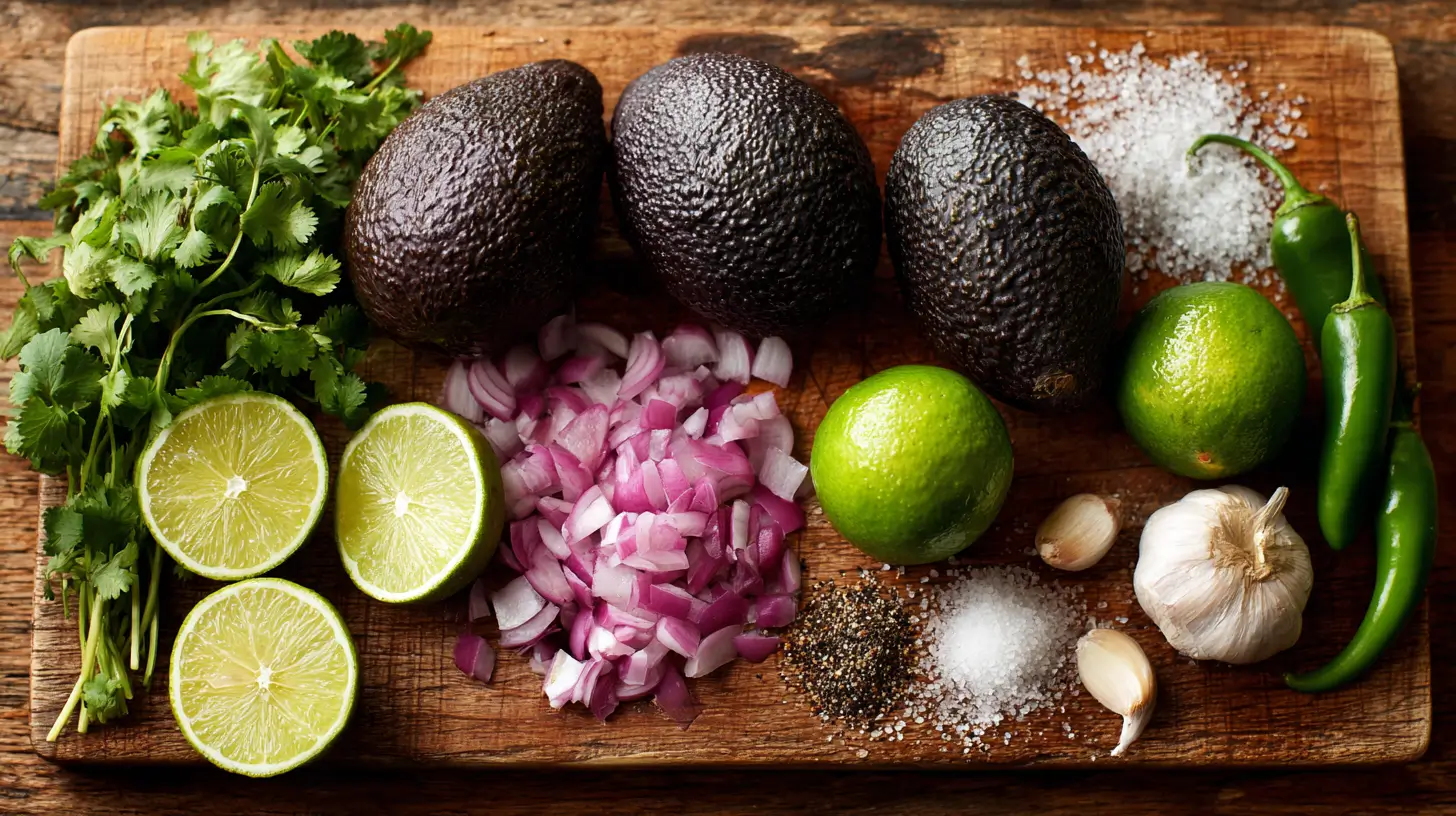 ingredients-recette-guacamole ingrédients pour recette guacamole