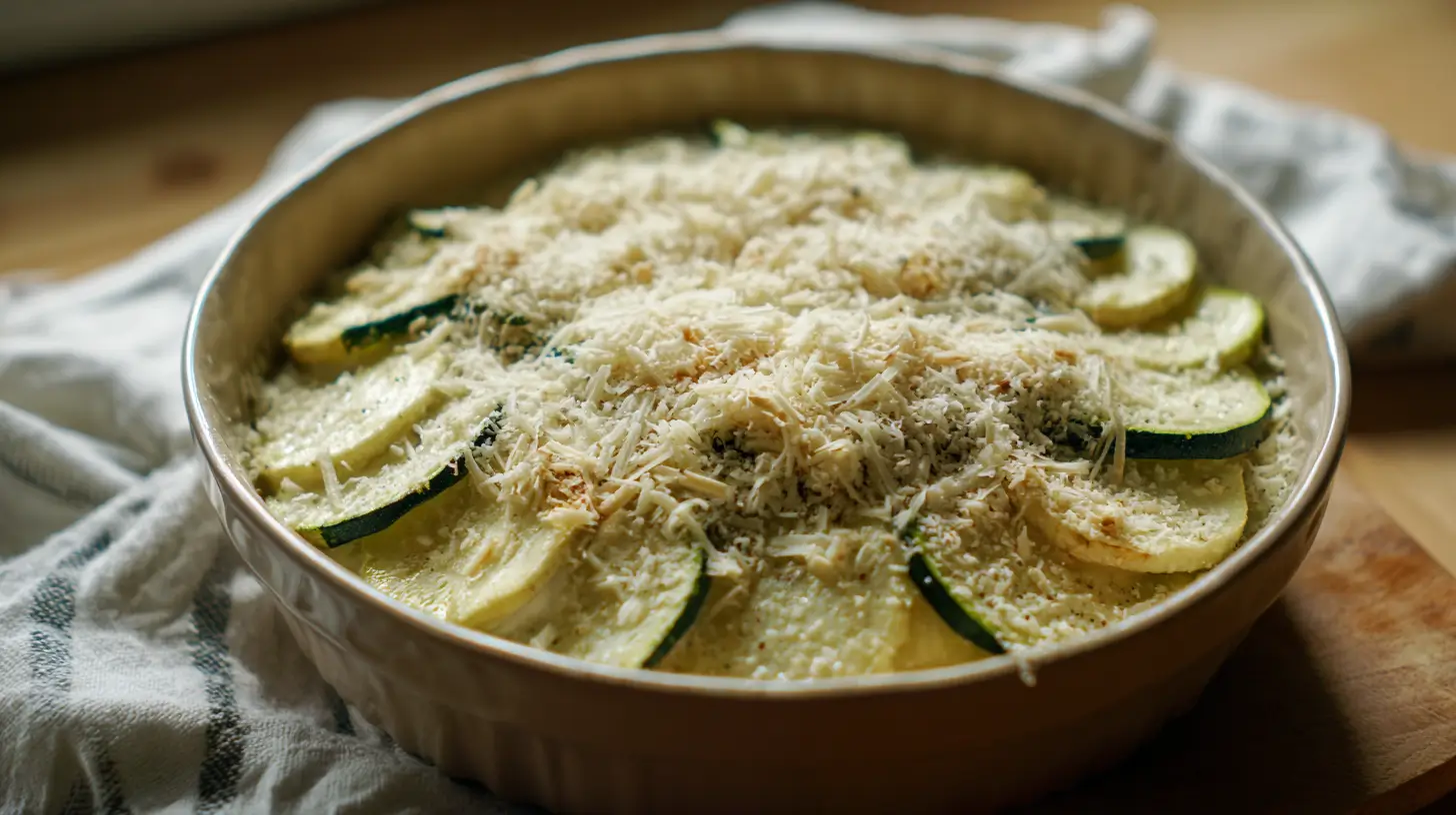 montage-gratin-courgettes gratin de courgettes prêt à être enfourné