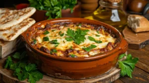 moussaka libanaise en plat traditionnel