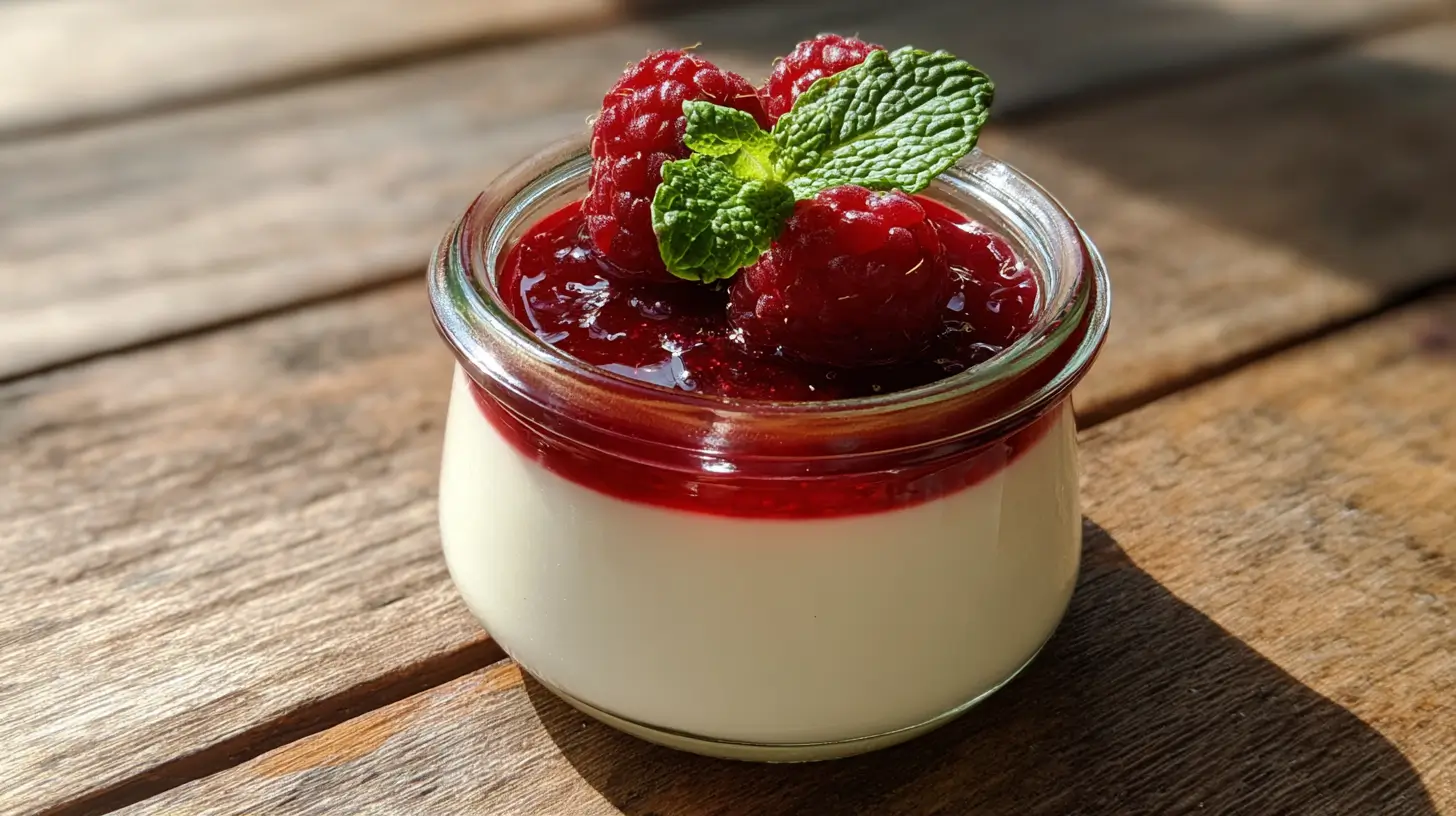 panna-cotta-recette panna cotta recette en verrine avec coulis de framboise