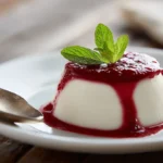 Panna cotta recette – Ultime guide 2025 | Facile, crémeuse, rapide 2 panna cotta démoulée avec coulis de framboise