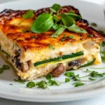 Gratin de courgettes et champignons – 5 astuces ultimes pour un plat savoureux 2 part de gratin de courgettes et champignons servie