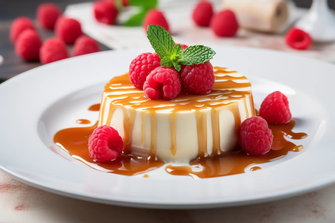 presentation-creme-vanille dessert crème vanille dressage élégant
