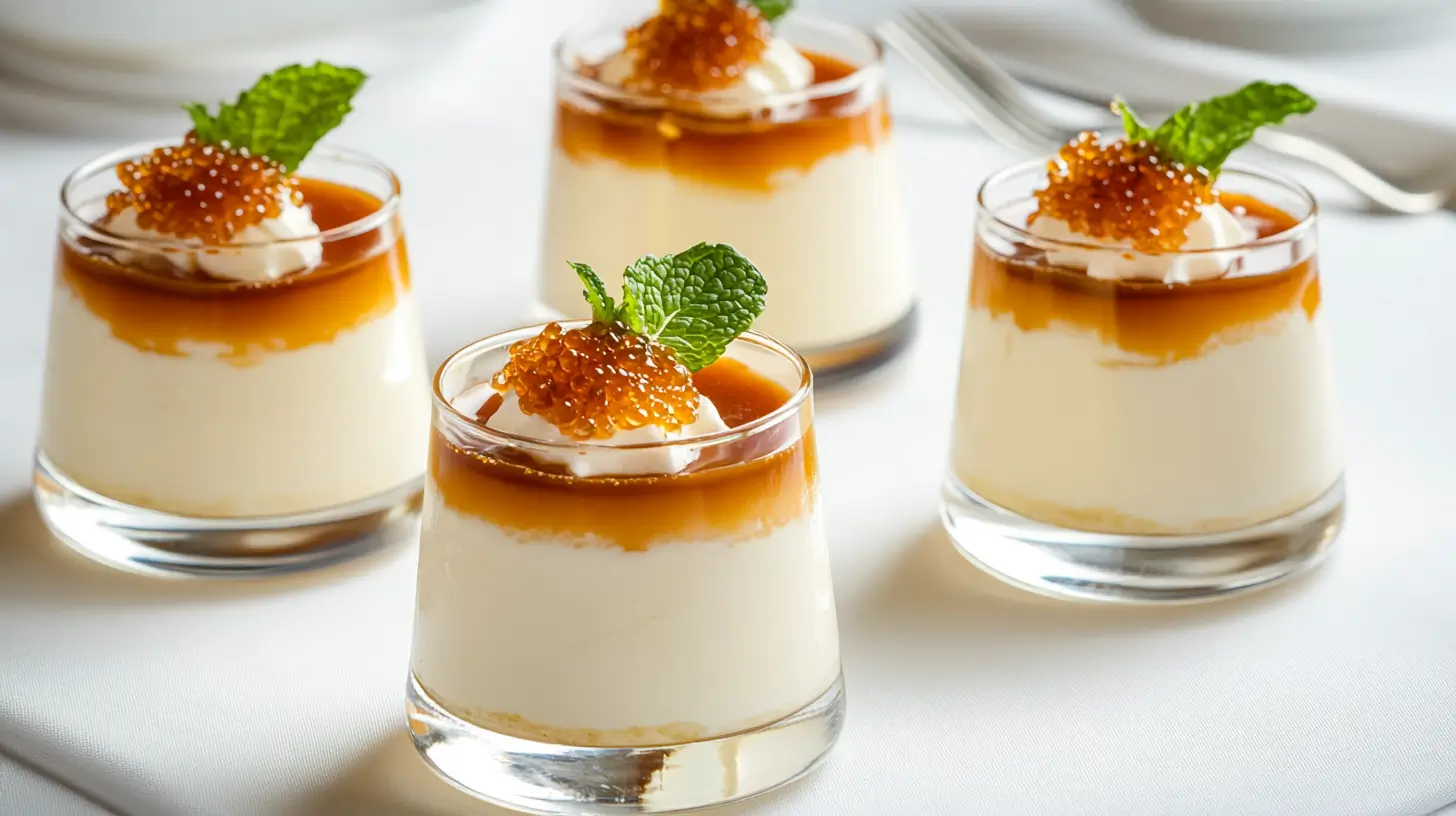 service-creme-vanille service crème dessert à la vanille