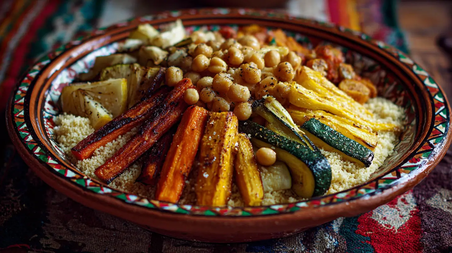 couscous-vegetarien-legumes-rôtis Couscous végétarien aux légumes rôtis de saison