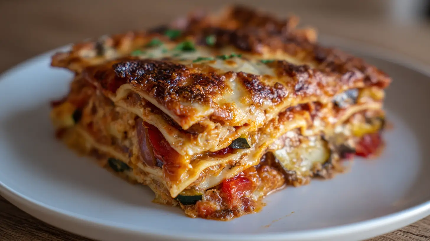 lasagnes-vegetariennes-maison lasagnes végétariennes maison gratinées